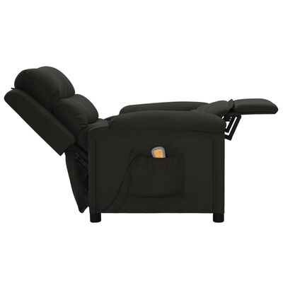 vidaXL Masažna fotelja od tkanine crna