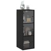 vidaXL Zidni ormarić sa staklenim vratima crni 35 x 37 x 100 cm