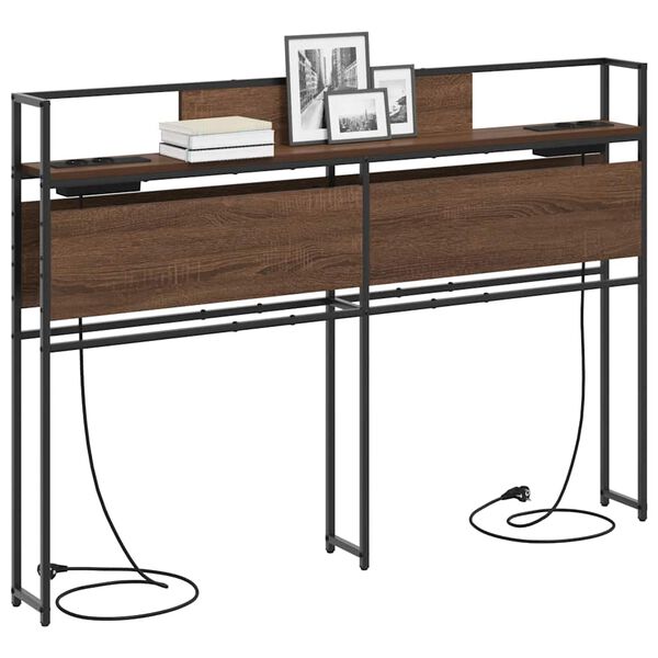 vidaXL Skladi&scaron;no uzglavlje Smeđi hrast 140 cm Konstruirano drvo