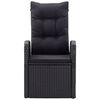 vidaXL 7-dijelni vrtni blagovaonski set s jastucima crni