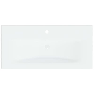 vidaXL Ugradbeni umivaonik sa slavinom 81x39x18 cm keramički bijeli