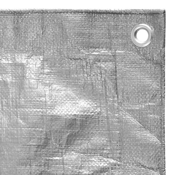 vidaXL Cerada 180 g/m² 8 x 10 m siva HDPE