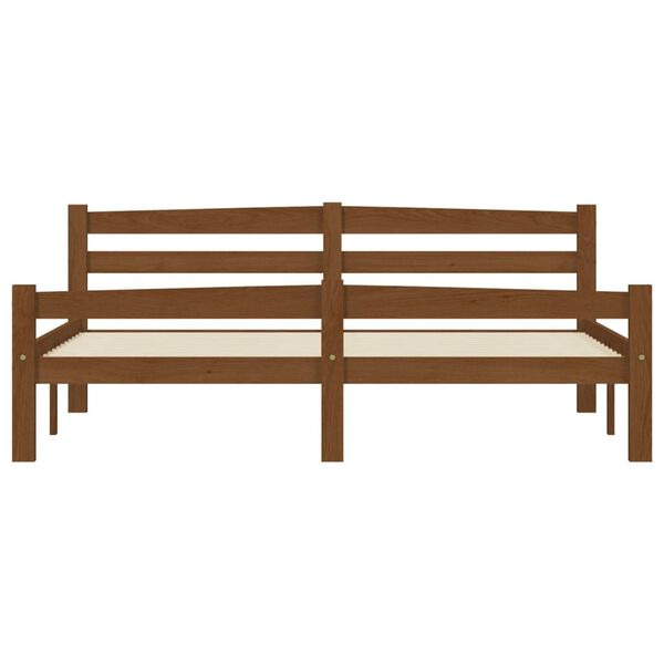 vidaXL Okvir za krevet od masivne borovine boja meda 160 x 200 cm