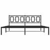 vidaXL Metalni okvir za krevet s uzglavljem crni 183x213 cm