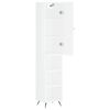 vidaXL Visoka komoda sjajna bijela 34,5x34x180 cm konstruirano drvo