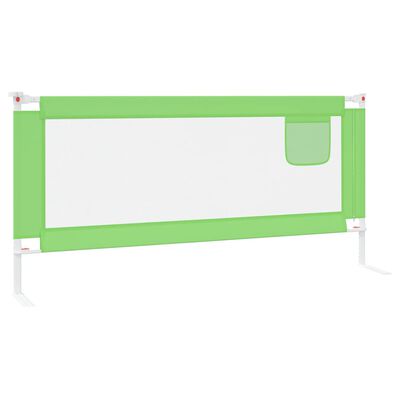 vidaXL Sigurnosna ograda za dječji krevet zelena 200 x 25 cm tkanina