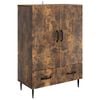 vidaXL Kreveta Dimljeni hrast 66 x 34,5 x 95 cm Konstruirano drvo
