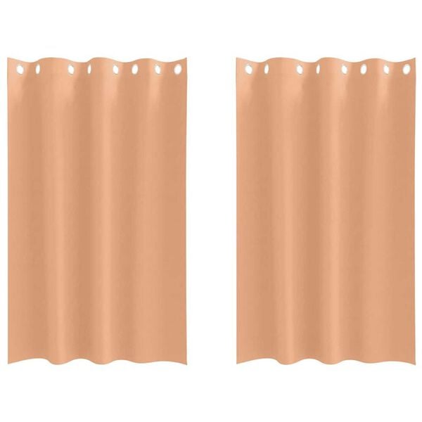 vidaXL Zavjese za blackout s prstenovima 2 pcs Svijetlosmeđa