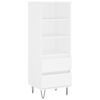 vidaXL Visoka komoda bijela 40 x 36 x 110 cm od konstruiranog drva