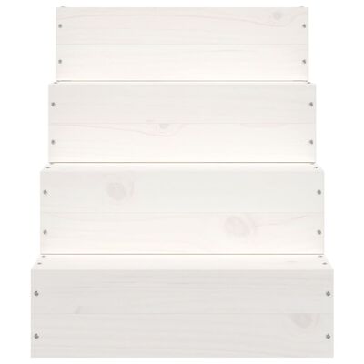 vidaXL Stepenice za kućne ljubimce bijele 40 x 49 x 47 cm od borovine