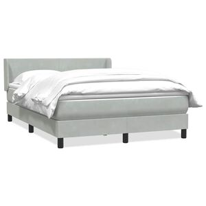 vidaXL Krevet s oprugama i madracem svjetlosivi 160x220 cm bar&scaron;unasti