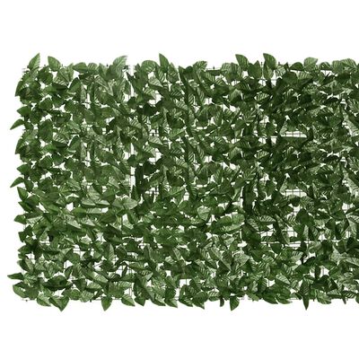 vidaXL Balkonski zastor s tamnozelenim lišćem 300 x 100 cm