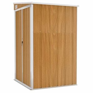 vidaXL Zidno vrtno spremi&scaron;te smeđe 118 x 100 x 178 cm pocinčani čelik