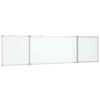 vidaXL Magnetna bijela ploča sklopiva 200 x 40 x 1,7 cm aluminijska