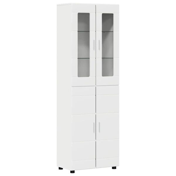 vidaXL Highboard s policom Bijelo 60 x 35 x 182 cm Konstruirano drvo