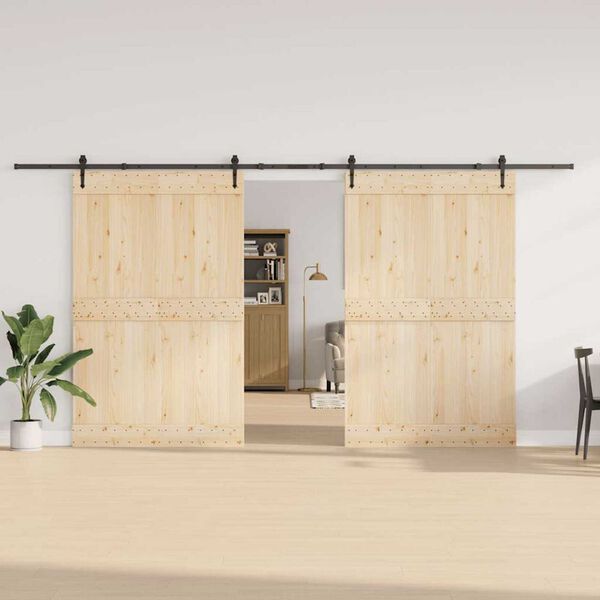 vidaXL Pribor za klizna vrata 427 cm čelični crni