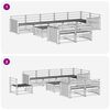 vidaXL Set vanjskih sofa 9 pcs Prirodna