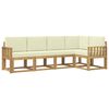 vidaXL Set vanjskih sofa 5 kom. Bijela i krem