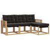 vidaXL Set vanjskih sofa 4 kom. Bijela i crna
