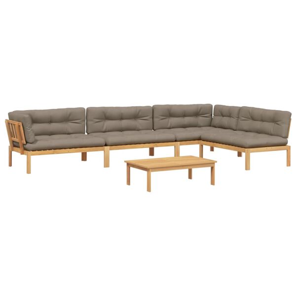 vidaXL 5-dijelna set vrtnih sofa od paleta s jastucima od drva bagrema