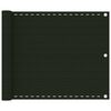 vidaXL Balkonski zastor tamnozeleni 75 x 400 cm HDPE