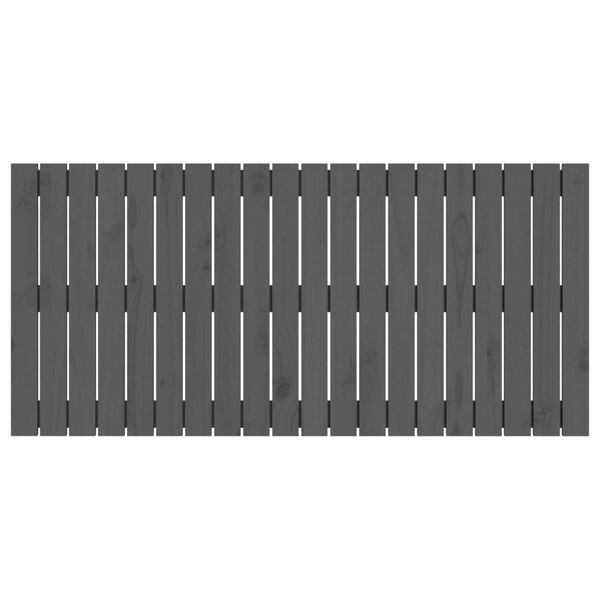 vidaXL Zidno uzglavlje sivo 127,5x3x60 cm od masivne borovine