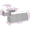 vidaXL Sjedeća garnitura za vrt s pohranom 6 pcs Crna Poli ratan