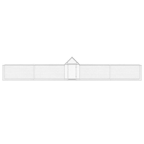 vidaXL Kokošinjac od pocinčanog čelika 9 x 1 x 1,5 m