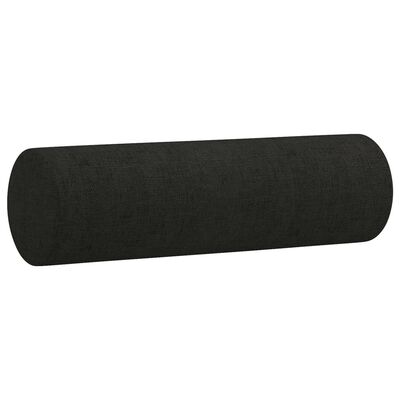vidaXL 3-dijelni set sofa s jastucima crni od mikrovlakana