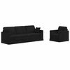 vidaXL Sofa 2 pcs Crna 228 x 78 x 80 cm Bar&scaron;un