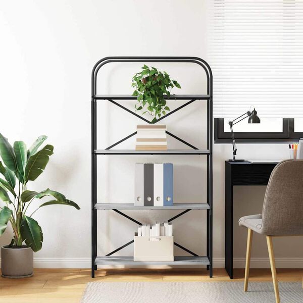 vidaXL Polica Siva Sonoma 80 x 30 x 146 cm Konstruirano drvo