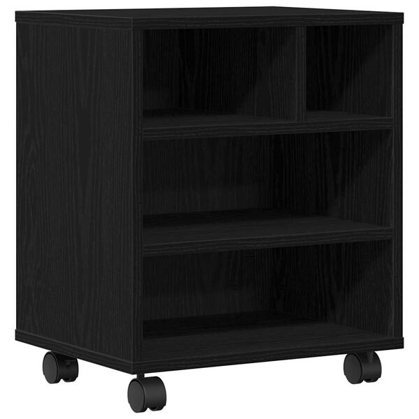 vidaXL Držač za printer Crni hrast 41 x 32 x 48 cm Konstruirano drvo