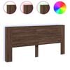 vidaXL Ormarić za uzglavlje LED boja smeđeg hrasta 220x16,5x103,5 cm