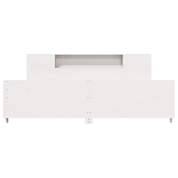 vidaXL Okvir kreveta bez madraca bijeli 180x200 cm od masivne borovine