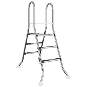vidaXL Ljestve za bazen iznad tla 100 cm 3-Step Nehrđajući čelik 304