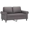 vidaXL Dvosjed od tkanine siva 120 cm od umjetne kože