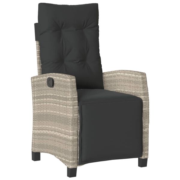 vidaXL 5-dijelni vrtni blagovaonski set od poliratana s jastucima sivi