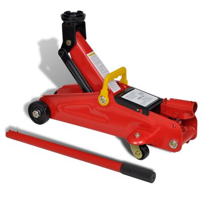 Teretna kolica s hidrauličkom dizalicom nosivosti do 2 tone, crvena