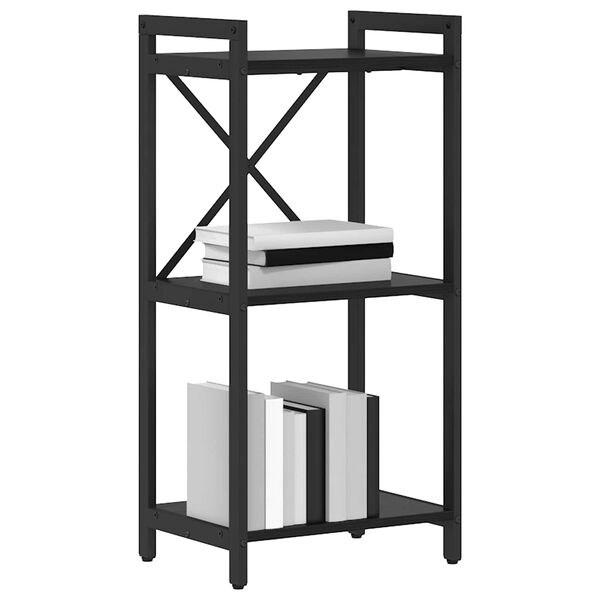 vidaXL Polica Crni hrast 40 x 30 x 85 cm Konstruirano drvo