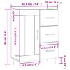 vidaXL Komoda sjajna bijela 69,5x34x90 cm od konstruiranog drva
