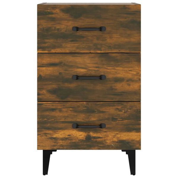 vidaXL Noćni ormarić dimljeni hrast 40 x 40 x 66 cm konstruirano drvo