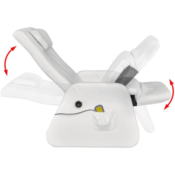 vidaXL Masažna fotelja od umjetne kože bijela