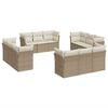 vidaXL 12-dijelni set vrtnih sofa od poliratana s jastucima bež