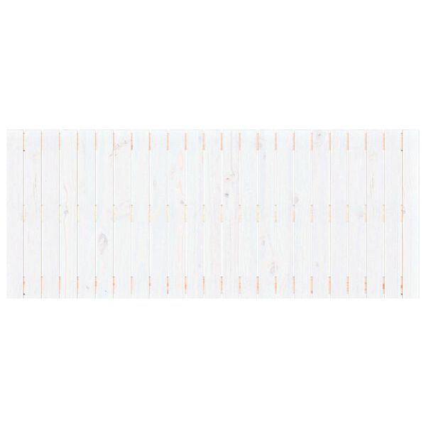vidaXL Zidno uzglavlje bijelo 147x3x60 cm od masivne borovine