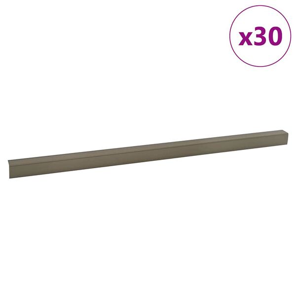vidaXL Profili za rubove stepenica 30 pcs &Scaron;ampanjca 67 x 3.5 x 3 cm