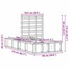 vidaXL Krevetna konstrukcija Vosak smeđa 80 x 200 cm