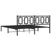 vidaXL Metalni okvir za krevet s uzglavljem crni 183x213 cm