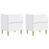 vidaXL Noćni ormarić 2 pcs Bijela visokog sjaja 43 x 34,5 x 48 cm