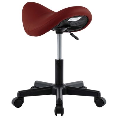 vidaXL Radni stolac od umjetne kože crvena boja vina