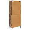 vidaXL Highboard Zidne Staro drvo 69,5 x 34 x 180 cm Konstruirano drvo
